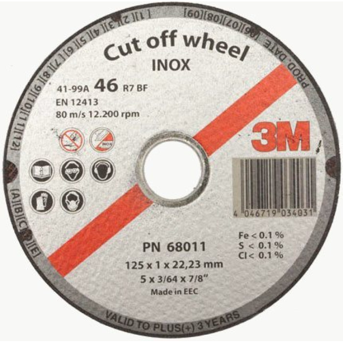 Коло відрізне 3M 68009 для чорних металів D125 мм