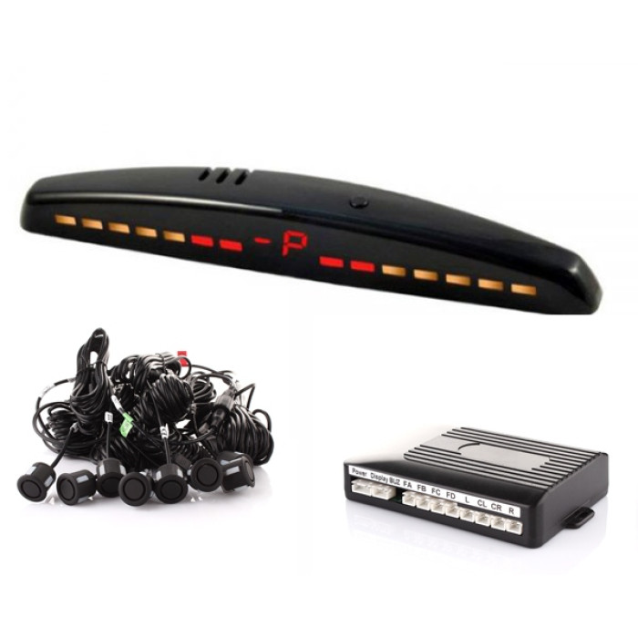 Паркувальний радар (парктронік) CYCLON LV8-T, чорного кольору, 8 датчиків