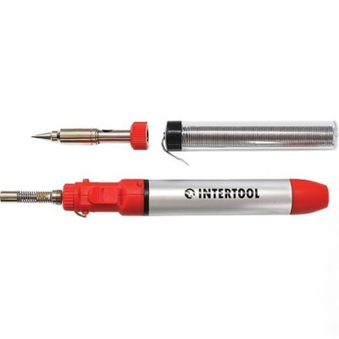 Пальник-паяльник з комплектом аксесуарів (7 шт.) Intertool GB-0005
