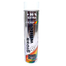 Глянсова біла фарба MOTIP в аерозолі +50% EXTRA 600мл