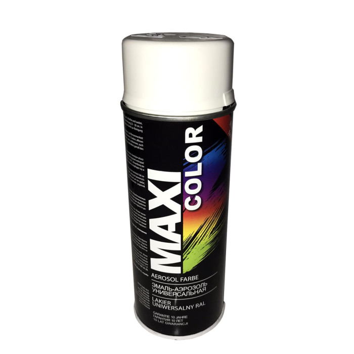 Матова фарба в аерозолі MAXI COLOR RAL 9010, білий колір