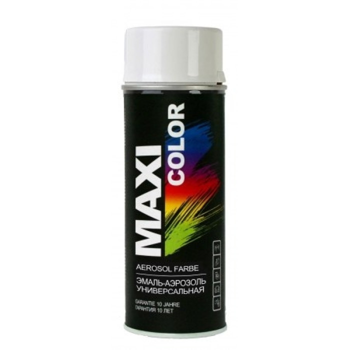Фарба в балончику MAXI COLOR RAL 9010, біла глянсова