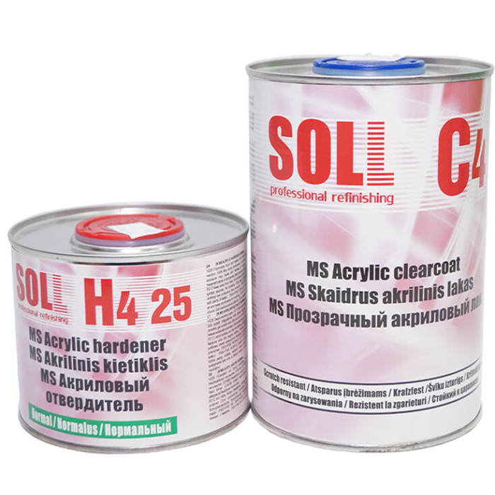 Акриловий лак SOLL MS 2:1 С4 із затверджувачем H4 25 Normal