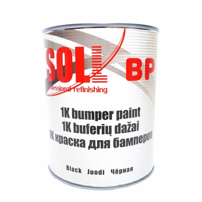 Фарба структурна для бамперів чорна SOLL SBP 1B 1л
