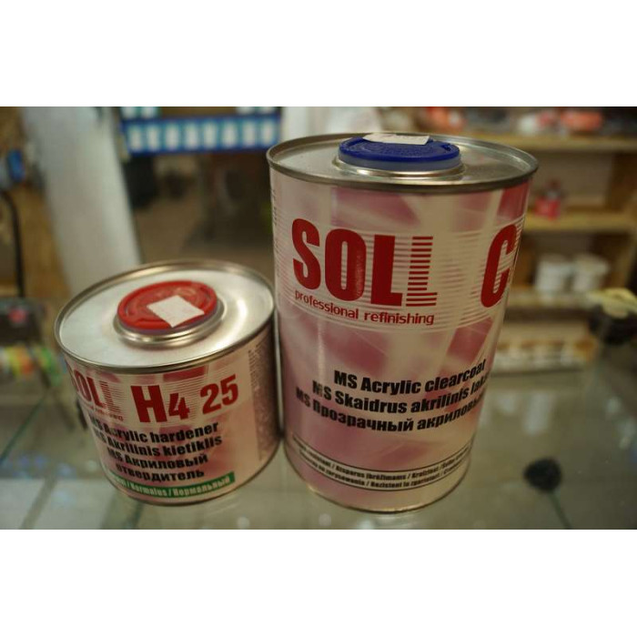 Акриловий лак SOLL MS 2:1 С4 із затверджувачем H4 25 Normal