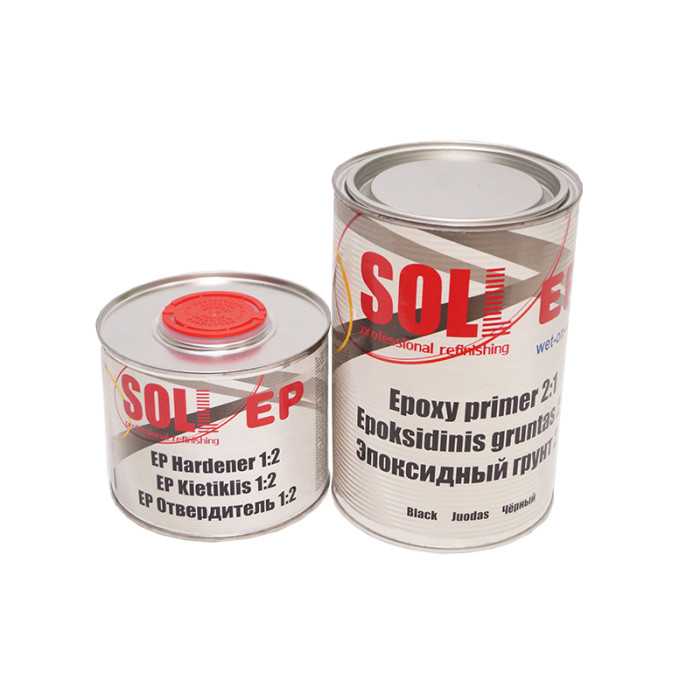 Епоксидний грунт SOLL EP чорного кольору 1л із затверджувачем 0.5л